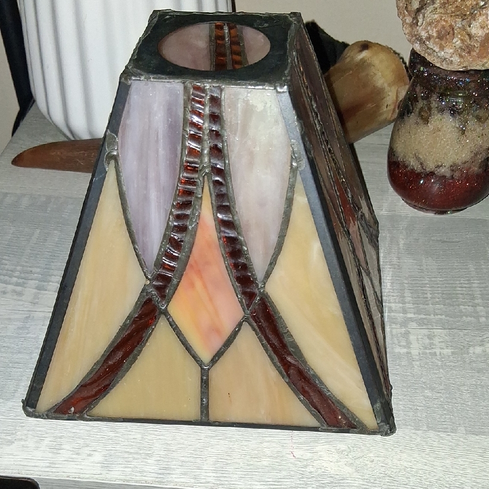 Stained Glass Pyramid Lamp Shade